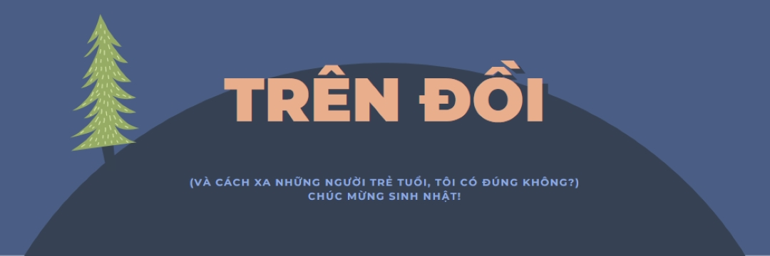 Phía trên ngọn đồi blue modern-bold