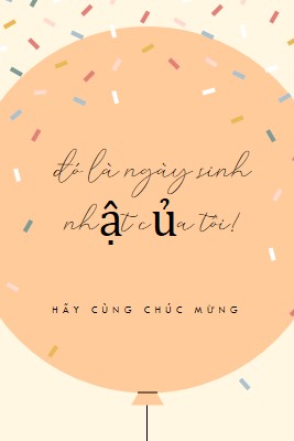 Chúng ta hãy cùng chúc mừng sinh nhật của tôi yellow whimsical-line