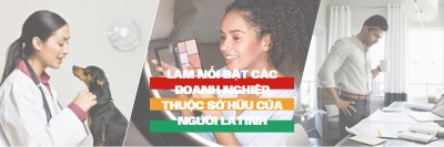 Chào mừng các doanh nghiệp thuộc sở hữu của người Latinh white modern-simple