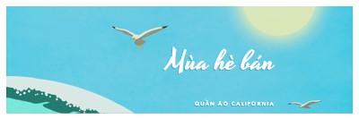 Thông báo bán hàng mùa hè blue vintage-retro