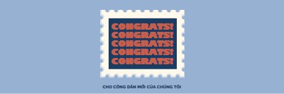 Chúc mừng các công dân mới của chúng tôi blue modern-simple