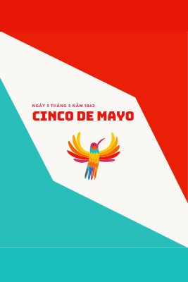 Chúc mừng Cinco de Mayo red modern-color-block