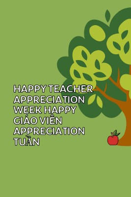 Happy Teacher Appreciation Week green whimsical-color-block