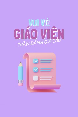 Tuần lễ Đánh giá cao giáo viên purple whimsical-color-block