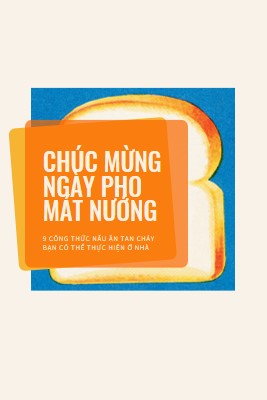 Chúc mừng ngày pho mát nướng orange modern-bold