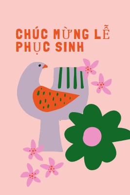 Chúc mừng Lễ phục sinh pink whimsical-color-block