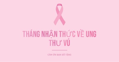 Tháng nhận thức về ung thư vú pink modern-simple