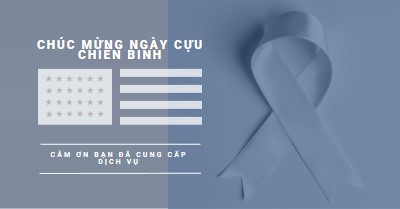 Vinh danh cựu chiến binh Hoa Kỳ gray modern-simple