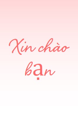 Xin chào pink modern-simple