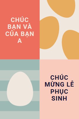 Chúc mừng Phục sinh cho bạn và của bạn orange modern-color-block