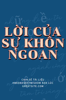 Word để khôn ngoan blue modern-simple