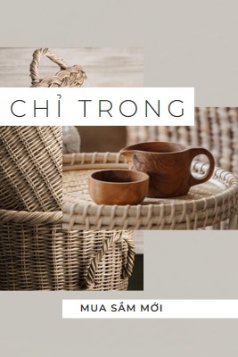 Cửa hàng Wicker brown organic-simple