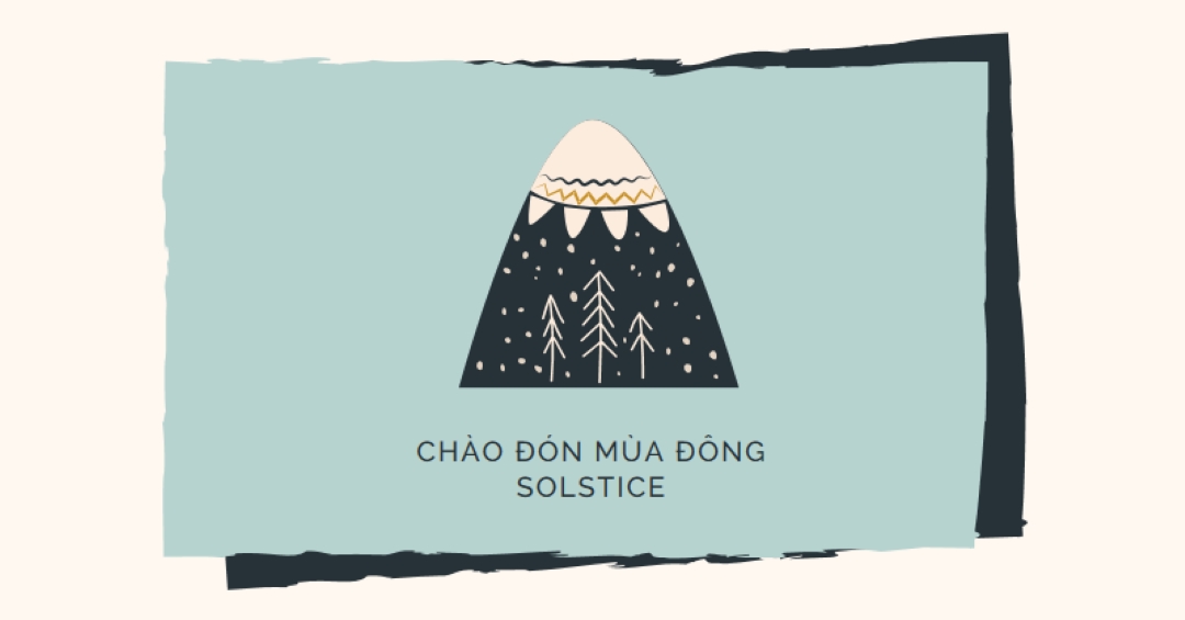 Chào mừng mùa đông solstice blue whimsical-color-block