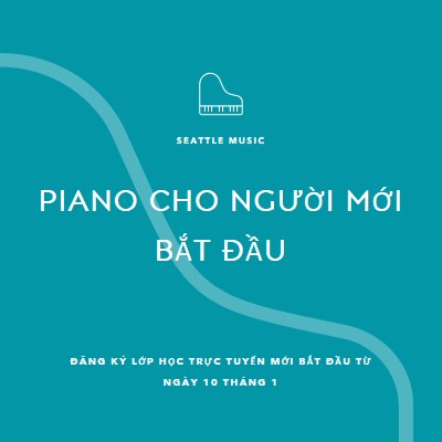 Lớp học piano blue modern-simple