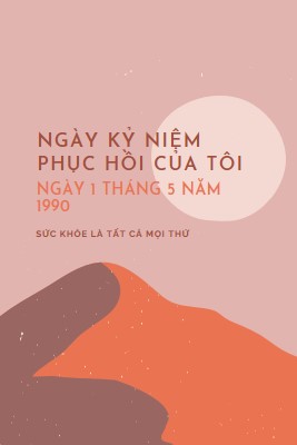 Kỷ niệm ngày phục hồi của tôi pink organic-boho