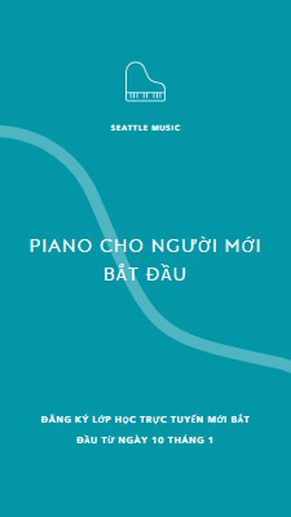 Lớp học piano blue modern-simple