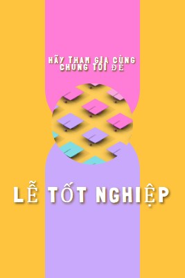 Tham gia lễ tốt nghiệp yellow whimsical-color-block