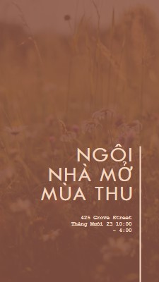 Ngôi nhà mở mùa thu brown modern-simple