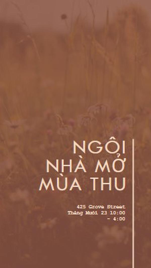 Ngôi nhà mở mùa thu brown modern-simple