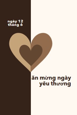 Chúc mừng Ngày Yêu thương brown modern-simple