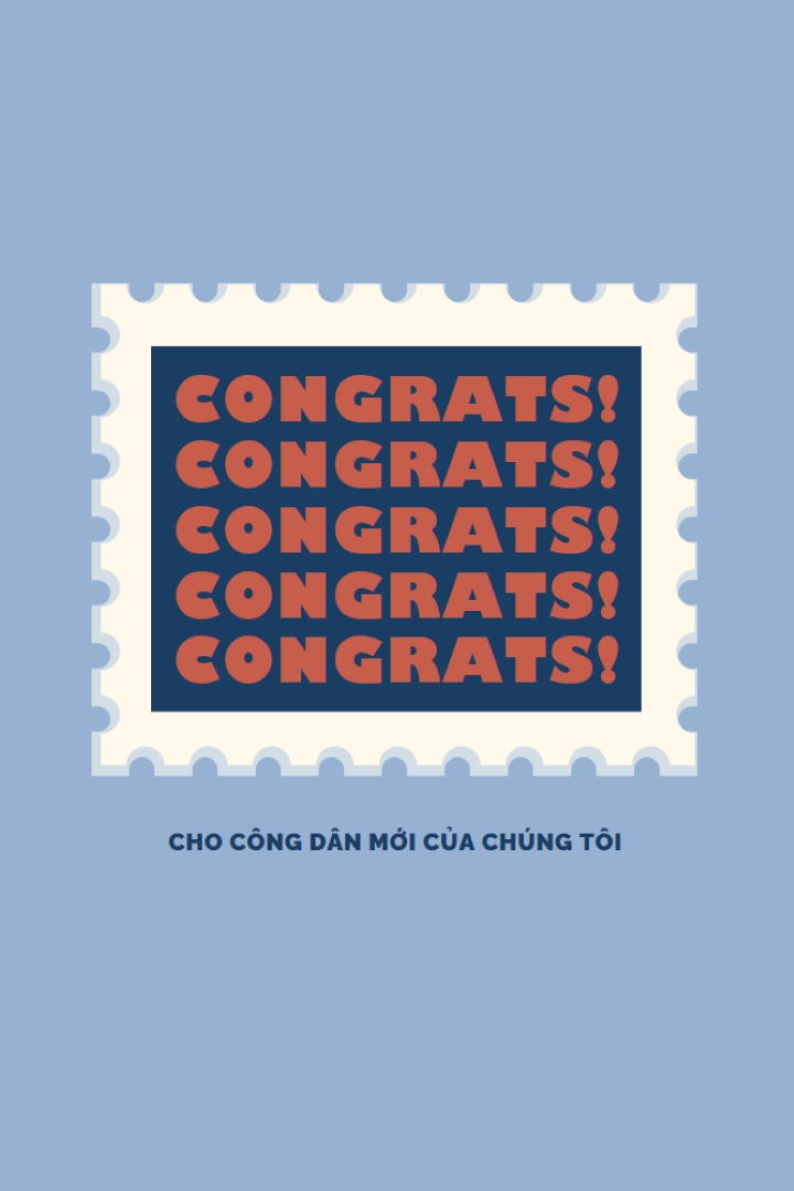 Chúc mừng các công dân mới của chúng tôi blue modern-simple