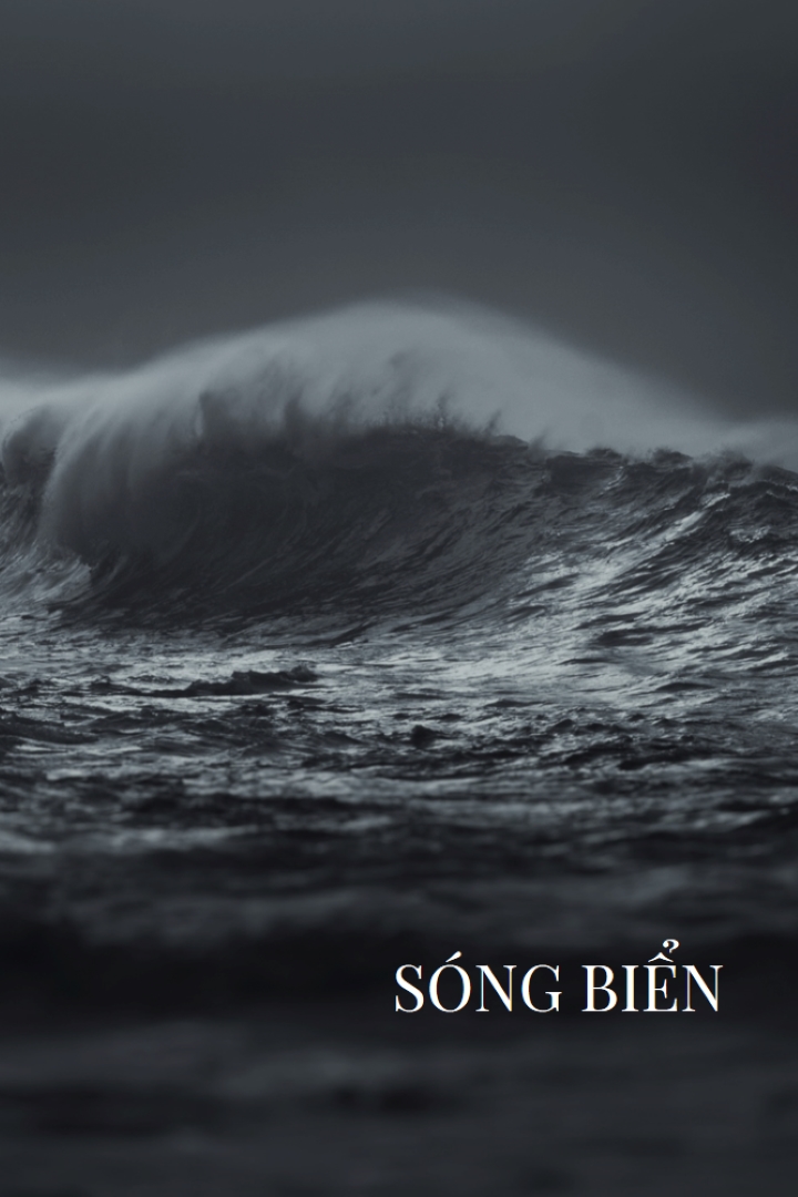 Sóng biển tối gray modern-simple