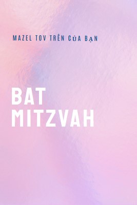 Ăn mừng mitzvah bát của bạn pink modern-simple