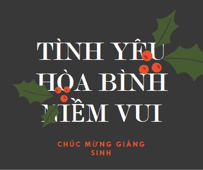 Hòa bình, yêu thương, niềm vui gray modern-simple