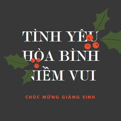 Hòa bình, yêu thương, niềm vui gray modern-simple