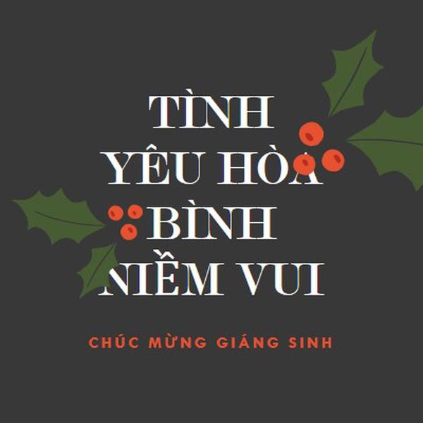 Hòa bình, yêu thương, niềm vui gray modern-simple