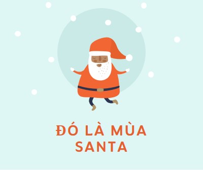 Đó là mùa của ông già Noel blue whimsical-color-block