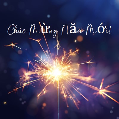 Chúc Mừng Năm Mới! blue modern-simple