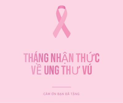 Tháng nhận thức về ung thư vú pink modern-simple