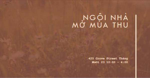 Ngôi nhà mở mùa thu brown modern-simple