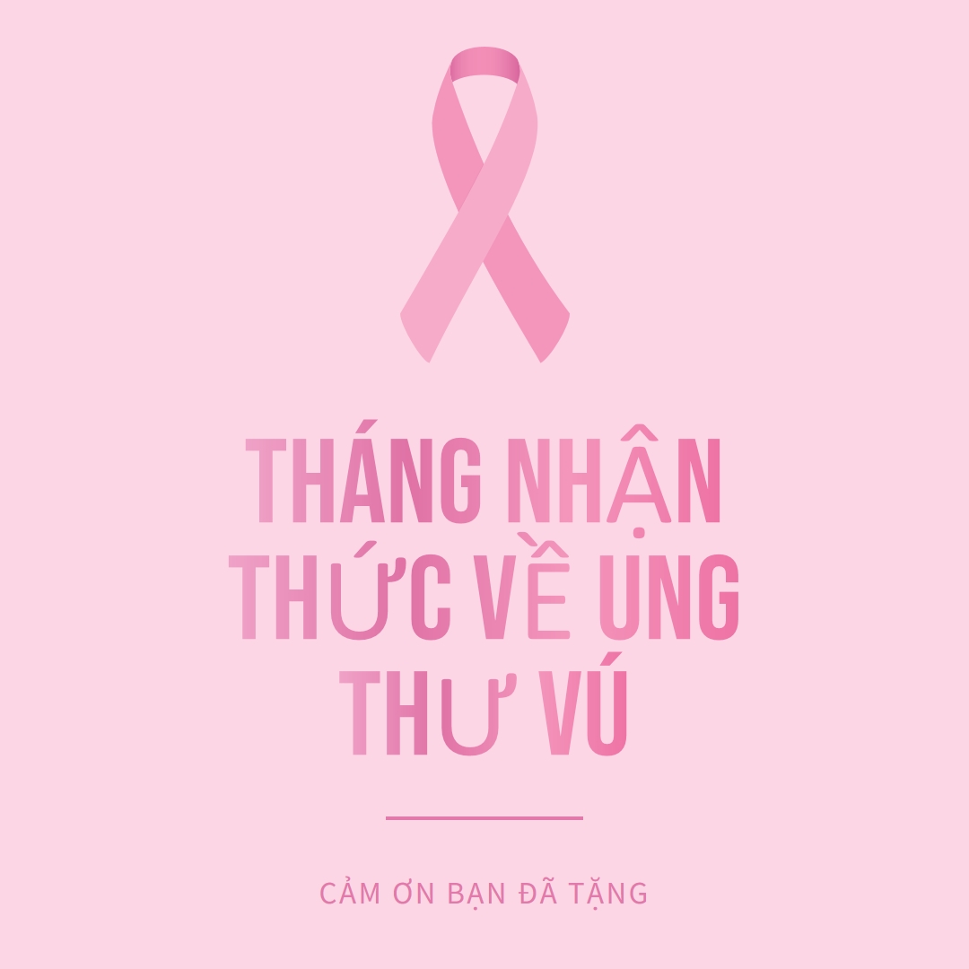 Tháng nhận thức về ung thư vú pink modern-simple