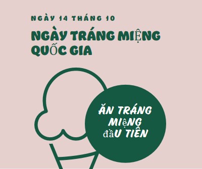 Ngày tráng miệng quốc gia pink vintage-retro