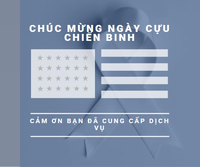 Vinh danh cựu chiến binh Hoa Kỳ gray modern-simple