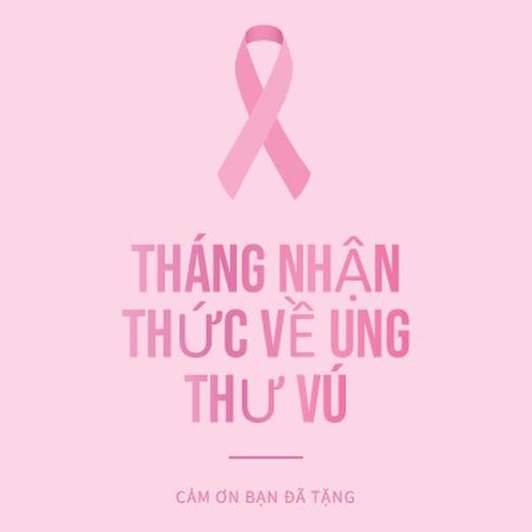 Tháng nhận thức về ung thư vú pink modern-simple