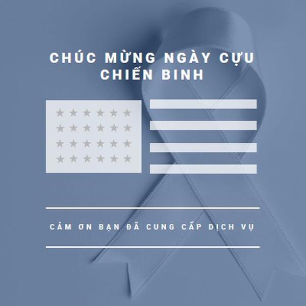 Vinh danh cựu chiến binh Hoa Kỳ gray modern-simple