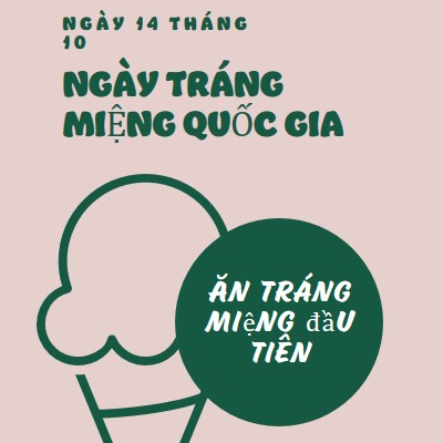 Ngày tráng miệng quốc gia pink vintage-retro