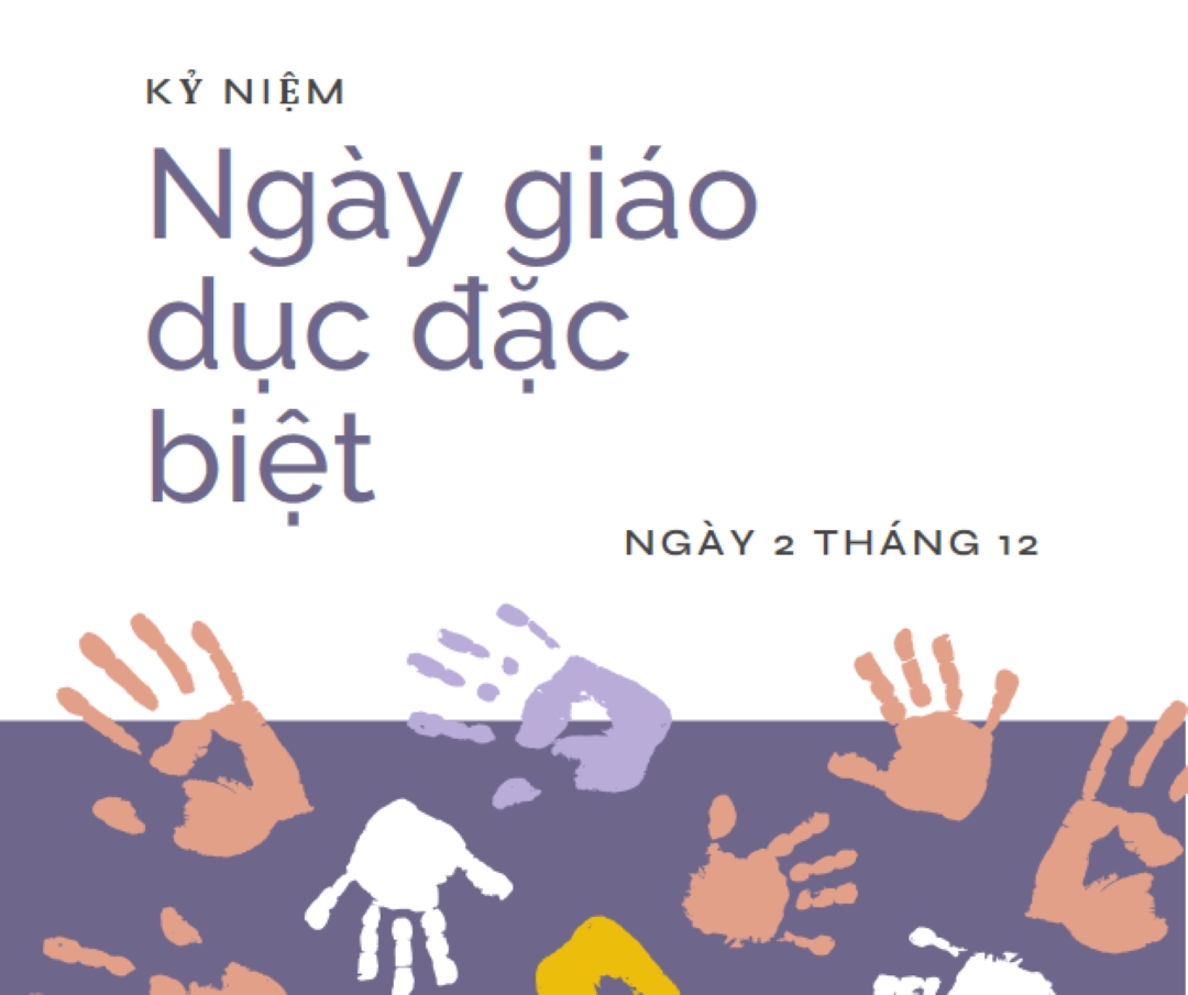 Kỷ niệm ngày giáo dục đặc biệt purple whimsical-color-block