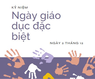 Kỷ niệm ngày giáo dục đặc biệt purple whimsical-color-block