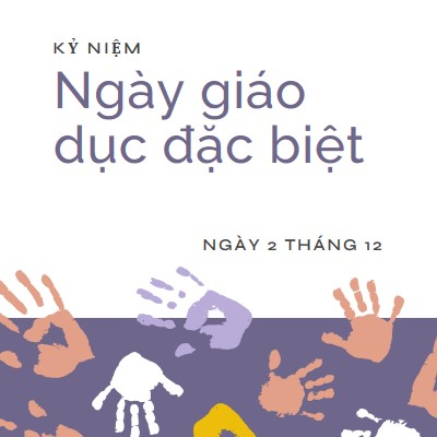 Kỷ niệm ngày giáo dục đặc biệt purple whimsical-color-block