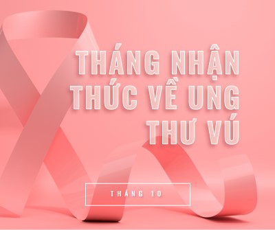 Nhận thức về ung thư vú pink modern-bold