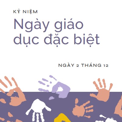 Kỷ niệm ngày giáo dục đặc biệt purple whimsical-color-block