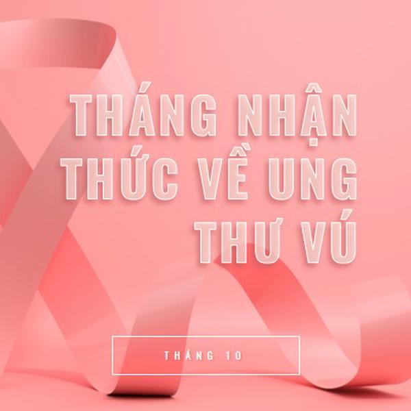 Nhận thức về ung thư vú pink modern-bold