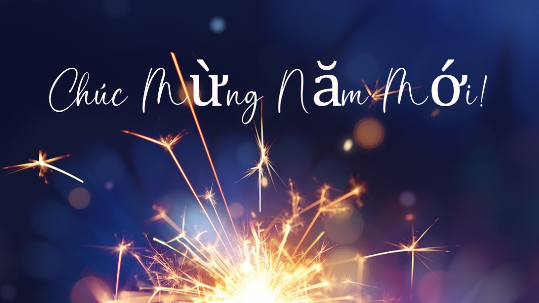 Chúc Mừng Năm Mới! blue modern-simple