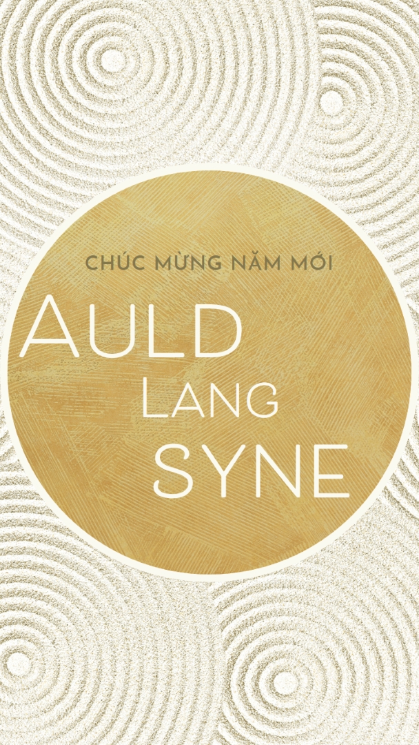 Chúc mừng năm mới (auld lang syne) white modern-simple