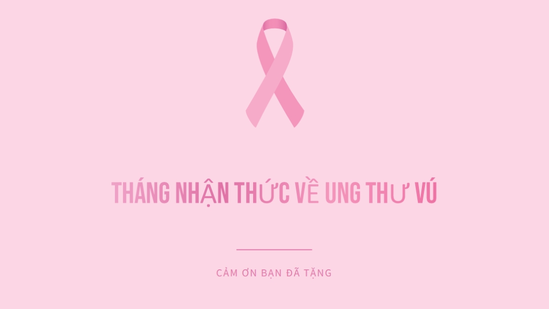 Tháng nhận thức về ung thư vú pink modern-simple