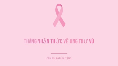 Tháng nhận thức về ung thư vú pink modern-simple